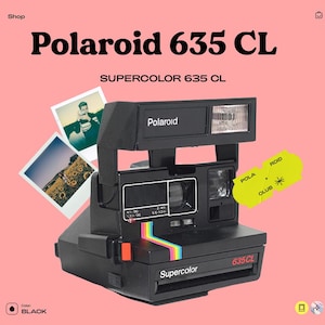 Polaroid Supercolor 635 CL Instant Film Camera | Vintage 600 Film Camera with Built-In Flash | Tested  Working
