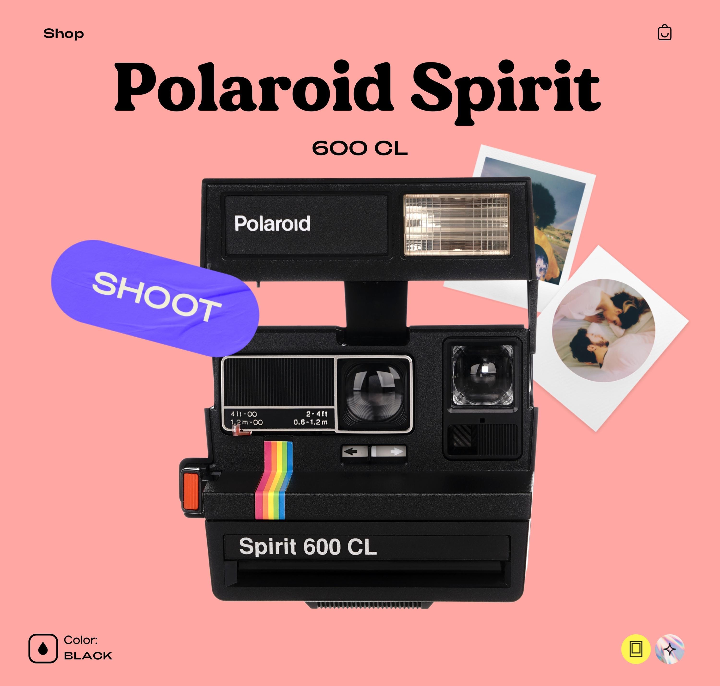 【F2200】POLAROID Spirit 600 ポラロイド スピリット Amazon.com: Polaroid Spirit 600CL Instant Camera : Electronics