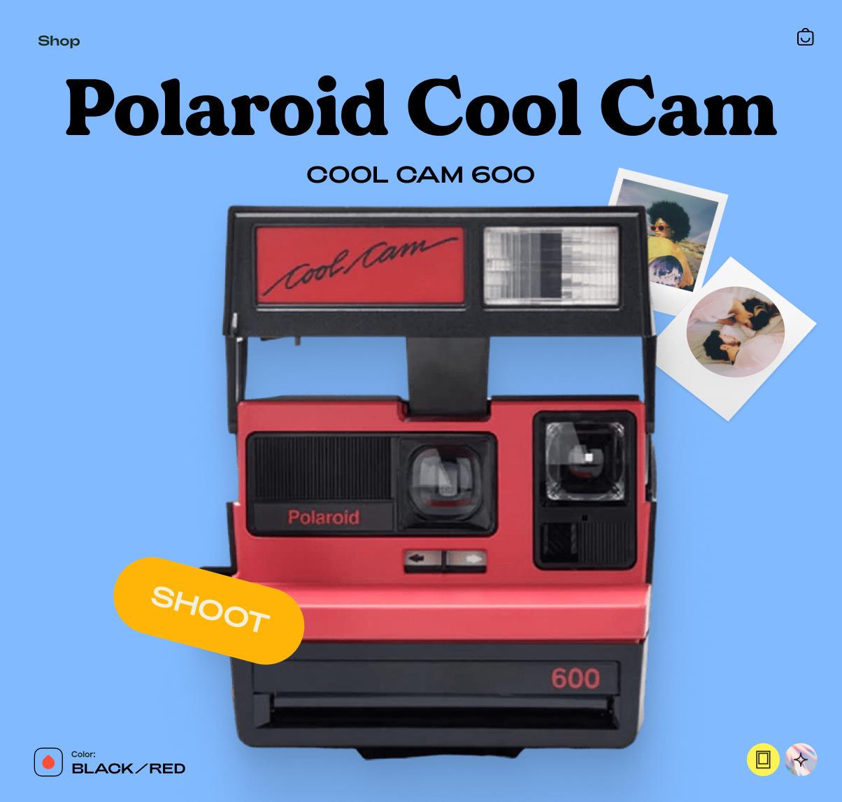 Polaroid Cool Cam Instant 600 Film Camera (red) - Etsy