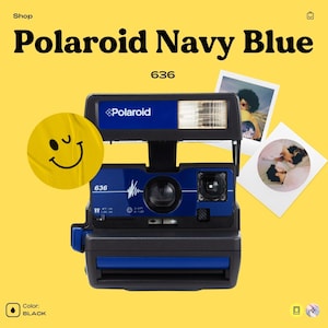 Polaroid 600 blue pulse 636 instant camera - 600 film compatible - retro instant photography - perfect gift for photographers & collectors