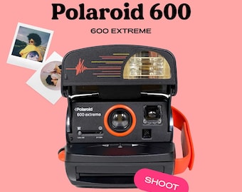 Cámara instantánea Polaroid 600 Extreme: un icono vintage de los 90, probada y en funcionamiento.