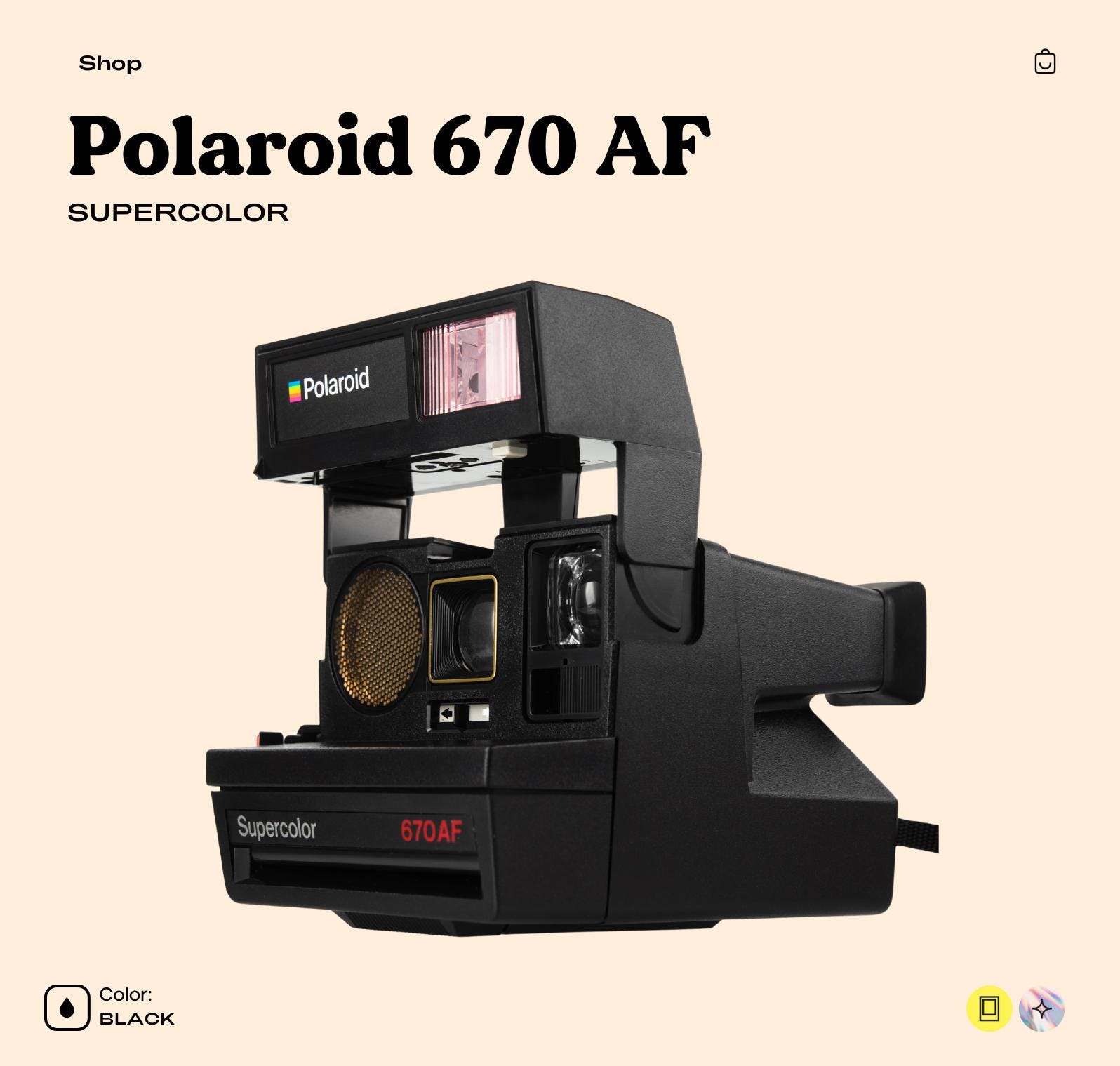 Polaroid 670 Af, Polaroid 600 Type Land Camera Sonar Autofocus 660