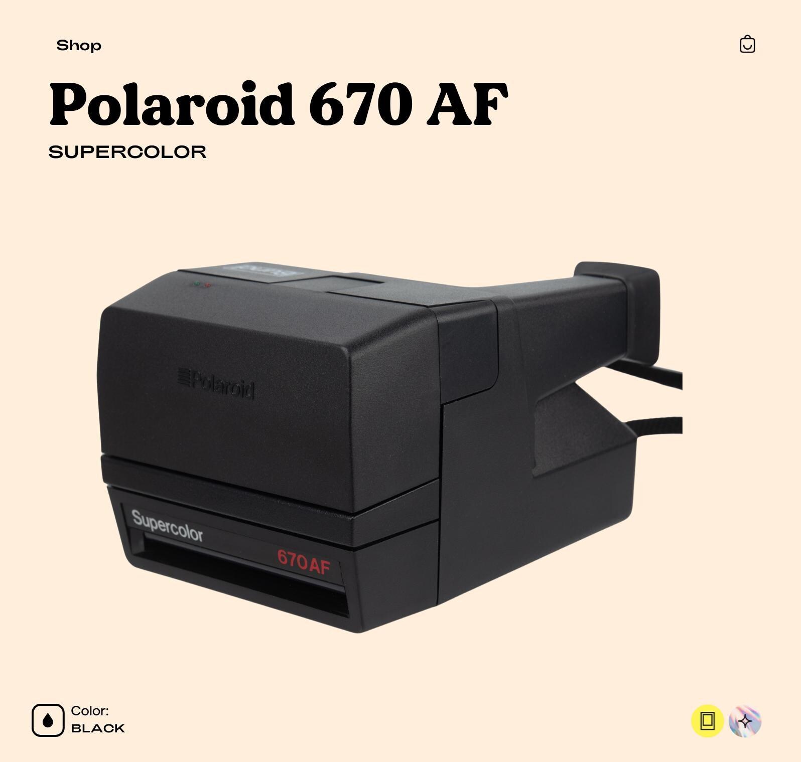 Polaroid 670 Af, Polaroid 600 Type Land Camera Sonar Autofocus 660