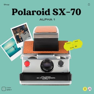 Polaroid SX-70 Alpha 1 Instant Camera - Vintage Folding SLR with Manual Focus, Classic Design and SX-70 Film Compatibility Retro Photography