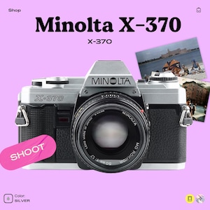 Minolta x-370 35mm film camera | vintage slr with manual & auto modes | fully tested  working | great for beginners  collectors