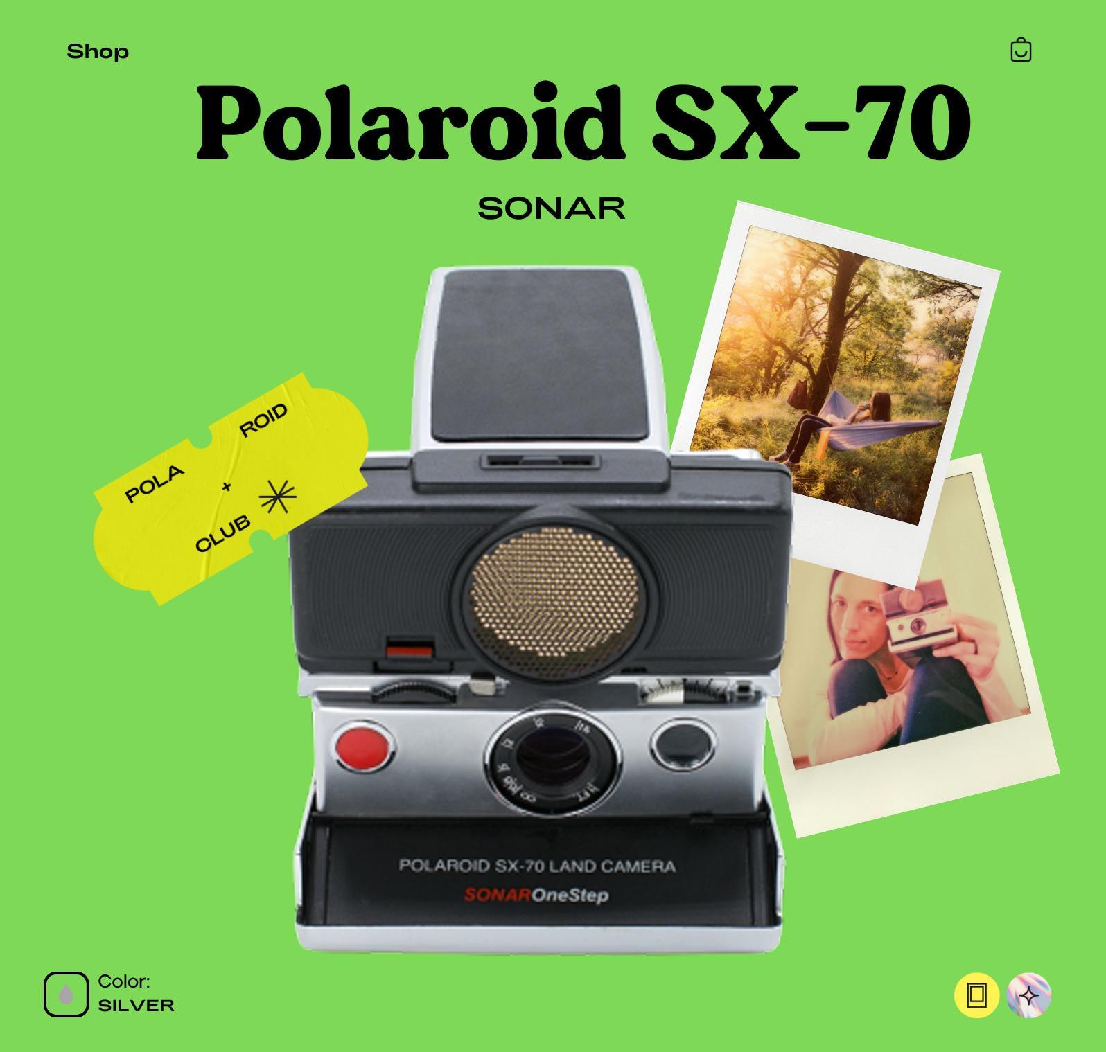 Polaroid Sx-70 Sonar Autofocus Silver | Vintage Instant Camera