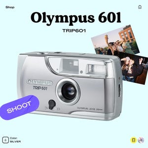 Olympus Reise 601 | vintage 35 mm Filmkamera | Punkt schießen | funktionierte | Zoom-Objektiv | Retro-Kamera für analoge Liebhaber