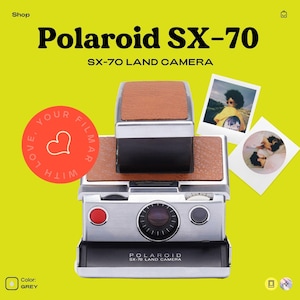 Polaroid sx-70 land camera -vintage folding instant slr camera with manual focus, retro design, sx-70 film compatibility instant photography
