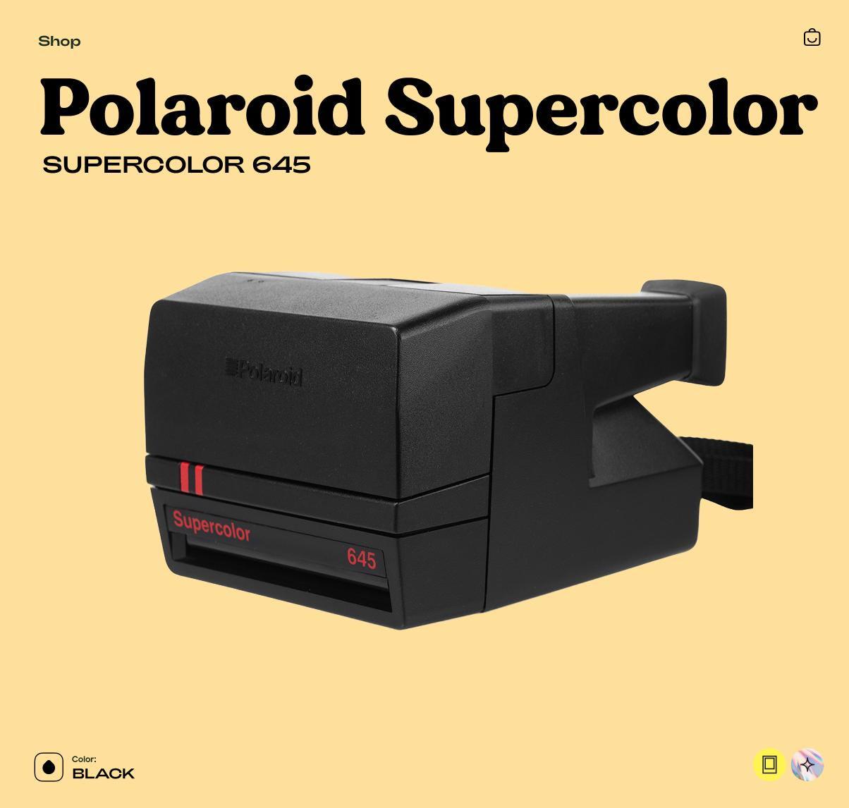 Polaroid Supercolor 645 CL – Appareil Photo Instantané Vintage – Fonctionnel