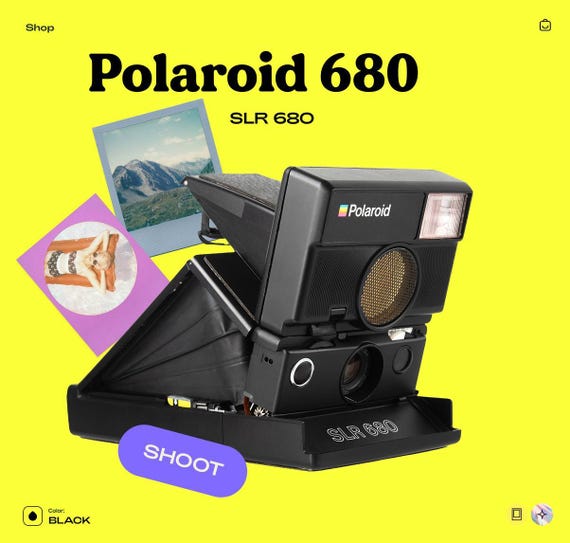 ヴィンテージ ポラロイド SLR 680 インスタントカメラ ヴィンテージ ポラロイド SLR 680 インスタントカメラ