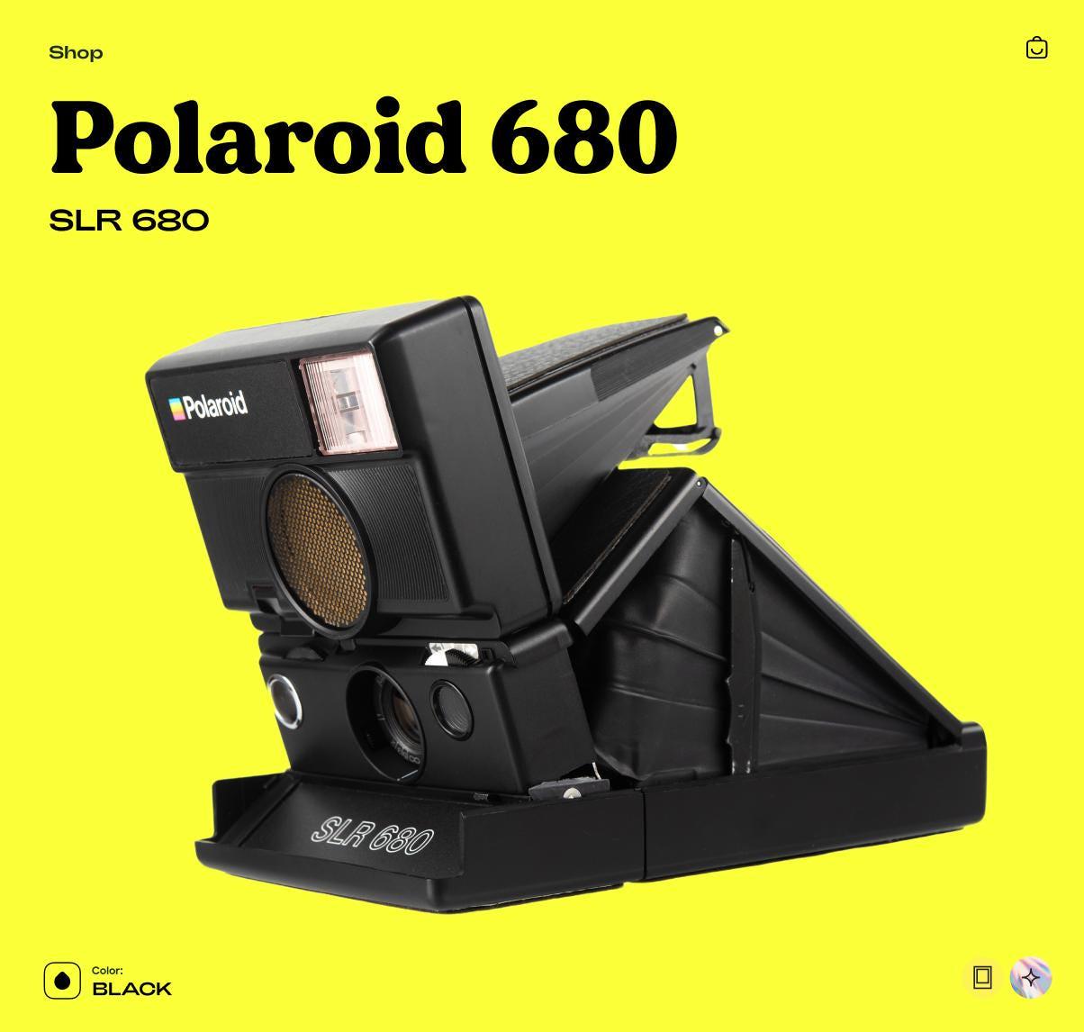 ヴィンテージ ポラロイド SLR 680 インスタントカメラ 折りたたみ式 