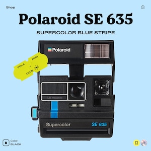 Polaroid supercolor 635 se - polaroid 600 type, vintage instant camera, retro polaroid 600, perfectly working, gift for photographer