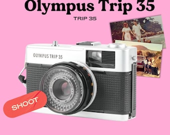 Olympus trip 35 35mm film camera | zone focus | vintage point and shoot | tested  working | retro travel camera | film gift