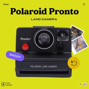 Vintage polaroid pronto land camera | classic instant film camera for sx-70 film | retro photography gift | 1970s collectible