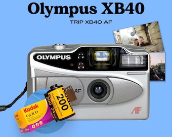 Olympus trip xb40 af, 35mm film camera, vintage point and shoot, retro olympus camera