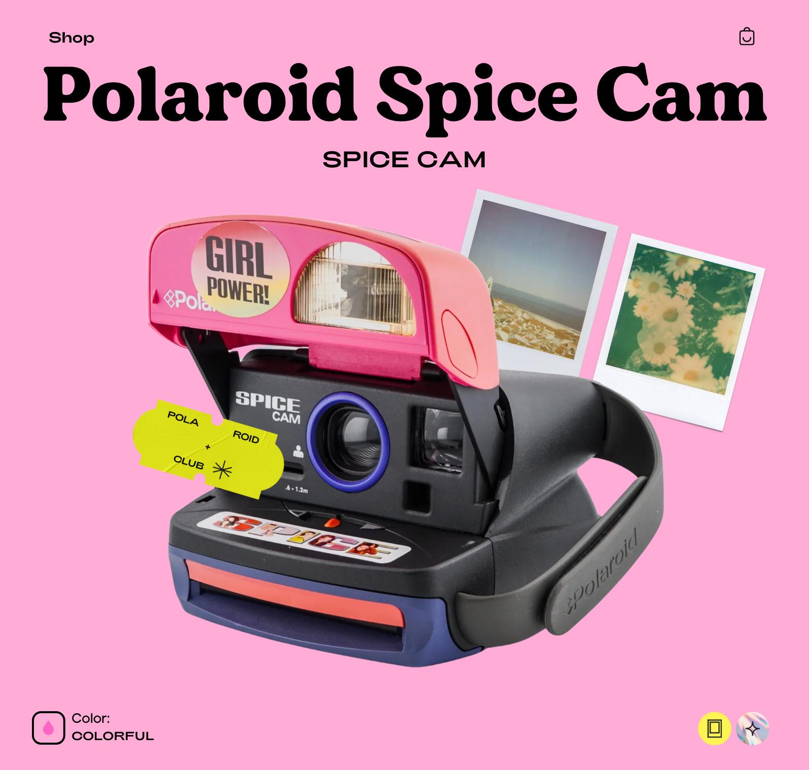 ⭐︎限定発売品⭐︎ポラロイドカメラ SPICECAM⭐︎スパイスガールズ POLAROID SPICE CAM SPICE GIRLS INSTANT FILM CAMERA (BROKEN
