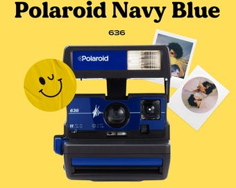 Polaroid 600 blue pulse 636 instant camera - 600 film compatible - retro instant photography - perfect gift for photographers & collectors