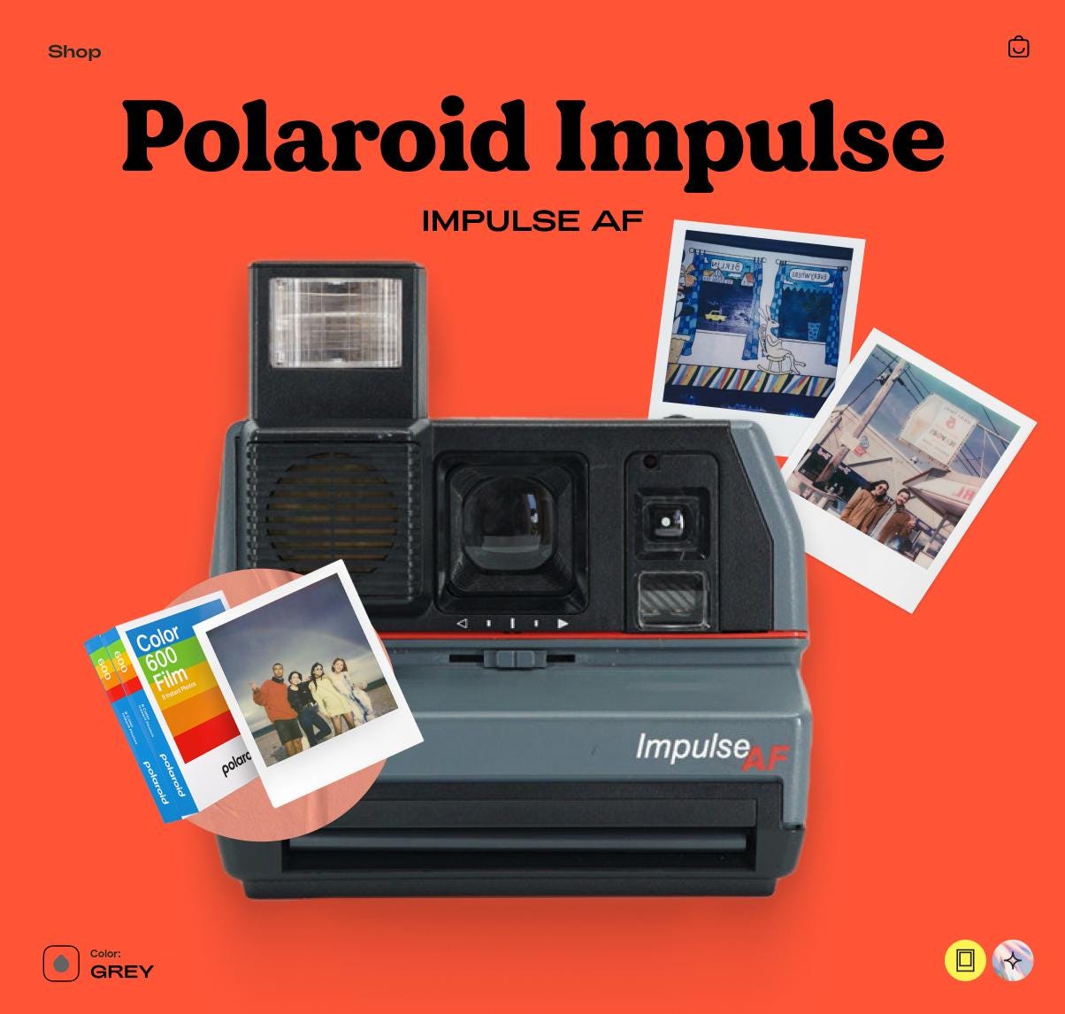 Polaroid Impulse Portrait - Analogique Appareil photo instantané Idéal