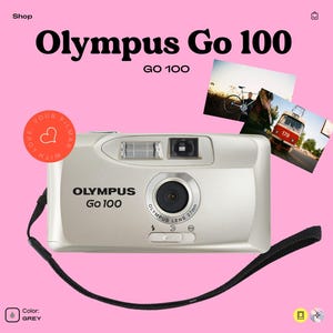 Olympus go 100 vintage point and shoot film camera - fully working retro camera - perfect christmas gift