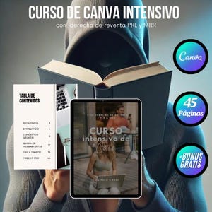 Cours intensif Canva / nouveau 2025 / Guide Canva avec tutoriel / Masterclass Canva / Droits de revente / Guide Canva PLR & MRR
