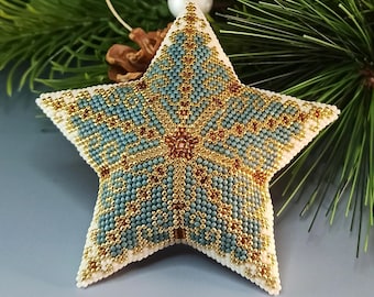 PDF Perlenanleitung & -muster - 3D Peyote Stern «Sahara» mit Grundanleitung