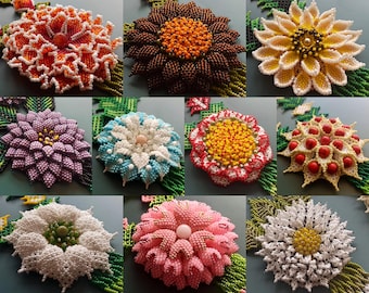 Video Perlenanleitungen Sammlung - Set von 10 Floral Huichol Style Halsketten #3