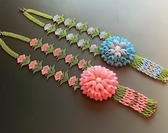 Video Beading Tutorial - EVENING BREEZE | Seed Bead Necklace