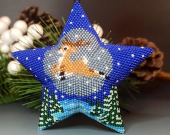 PDF Perlenanleitung & -muster - 3D Peyote Stern «Bambi» mit Grundanleitung