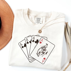 Ace Card Cowboy T-Shirt, Playing Card Design, Western Country Girl Shirt