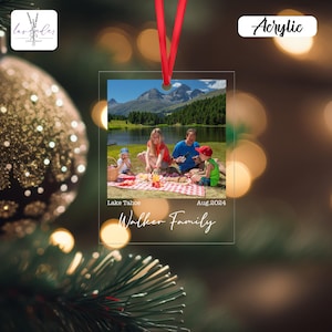 Kundenspezifische Familienfoto-Weihnachtsverzierung, personalisierte Freundbildverzierung, Familien-Weihnachtsfoto-Verzierung, frohe Weihnachtsgeschenk-Verzierung