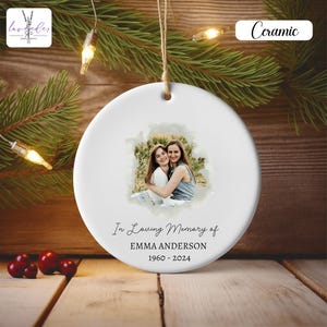 Personalized Memorial Christmas Ornament: Custom Photo Keepsake