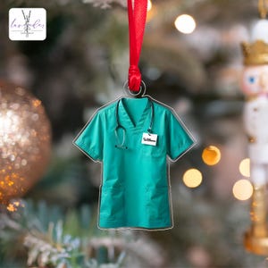 Personalized Name Christmas Doctor Ornament, Doctor Gift Christmas Ornament, Graduation Gift, Custom Medical Coat Ornament,Doctor Lover Gift