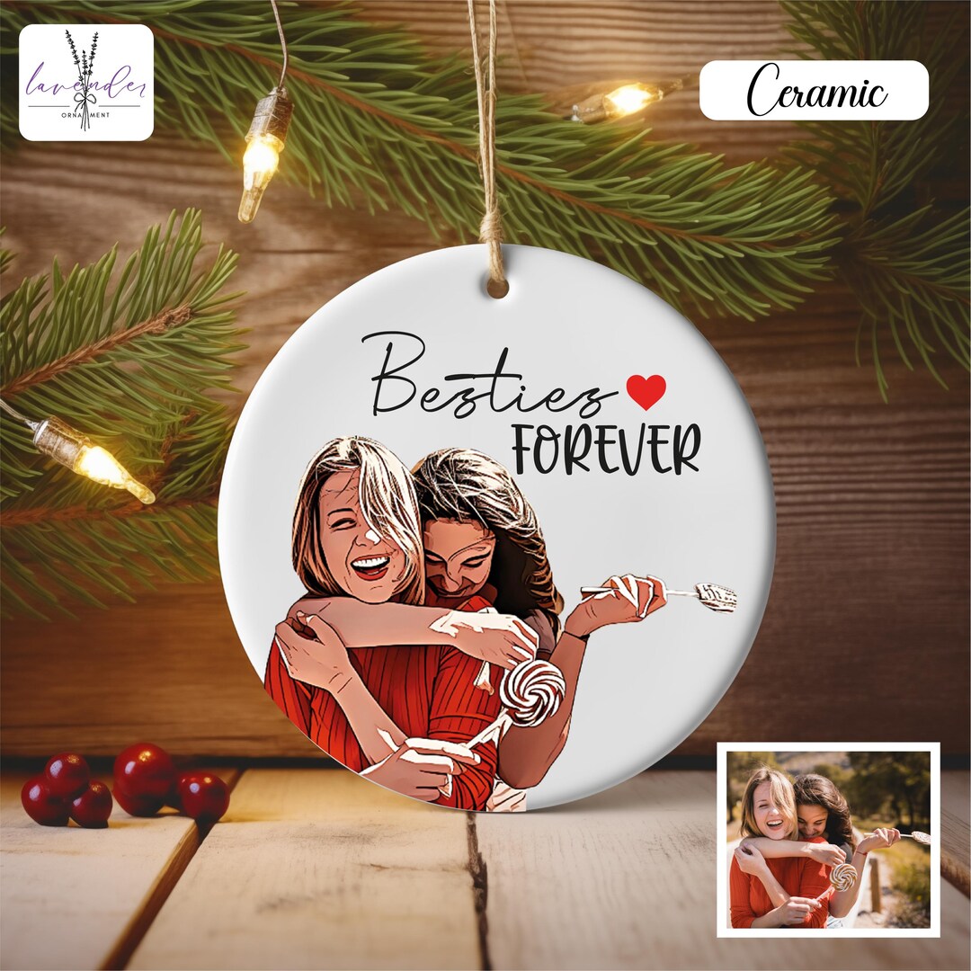 Personalized Besties Photo Christmas Ornament: Custom Keepsake Gift - Etsy