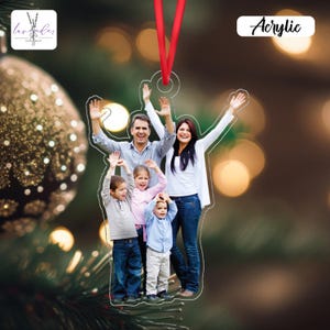 Personalized Family Photo Acrylic Ornament: Keepsake Gift
