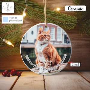 Custom Photo Pet Memorial Christmas Ornament, Pet Photo Keepsake,Pet Ornament,Pet Photo Ornament,Dog Memorial Ornament,Cat Memorial Ornament