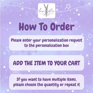 a purple background with snowflakes, stars, and the words how to order