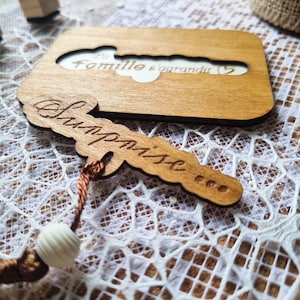 Anuncio de embarazo personalizado de madera Sorpresa – Futuro papá, madrina, tía, tío, padrino – Regalo para mamá, abuelos – Baby shower