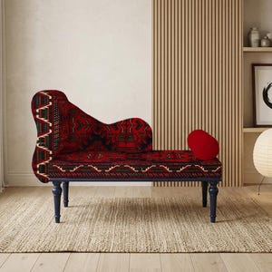 Hjärtdekor, Trä-loveseat, Schäslong, Fåtöljsoffa, Kelimbänk, Bekväm lounge, Slitstark loveseat