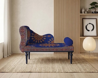 Chaise-Sofa, minimalistischer Stuhl, bequeme Lounge, kleine Sofabank, entspannender Innensitz, ergonomische Lounge, weicher Stuhl