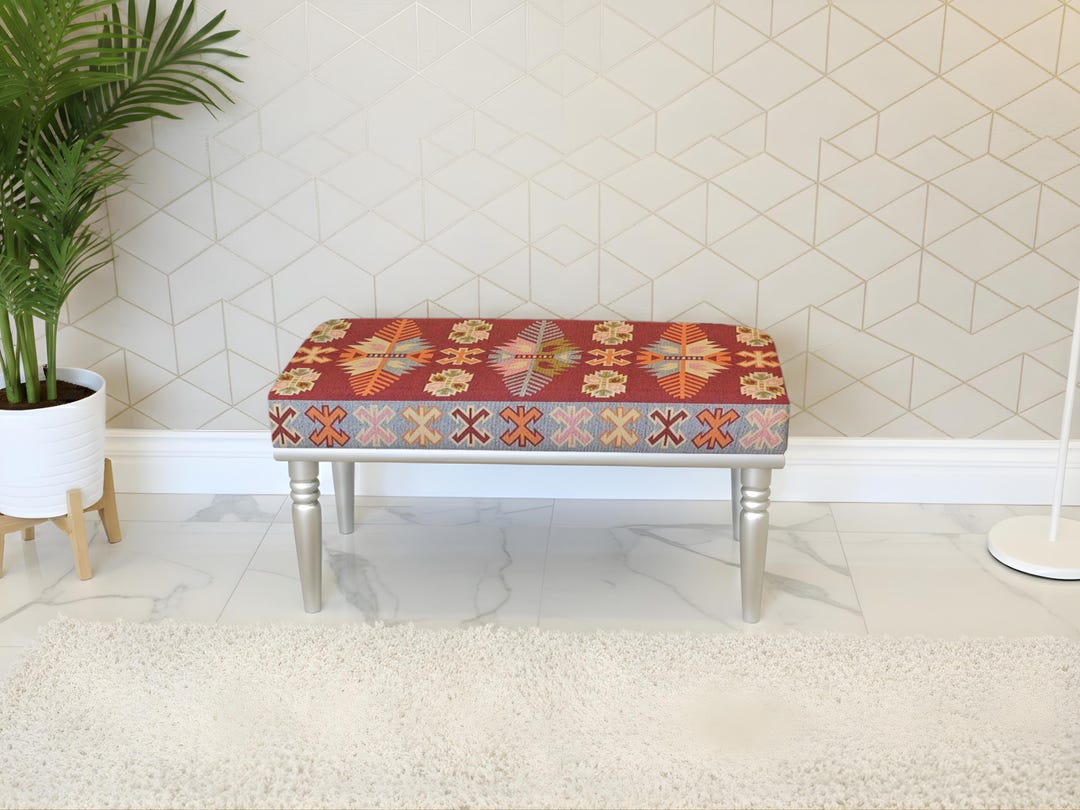 Simple Boho Bench Livingroom Bench, Boho Bench, Regular Bench, Boho Decor, Piano Bench ...