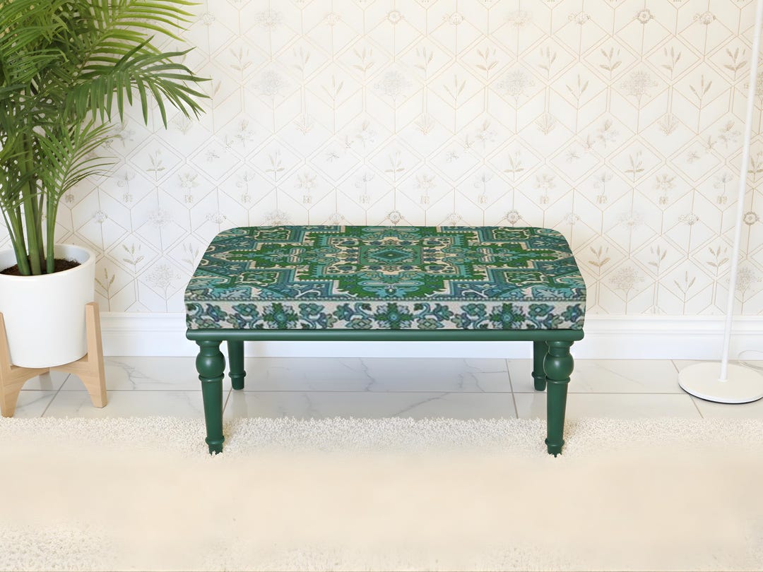 Ethnic Pattern Bench, Entryway Seating, Kilim Pattern Bench ...
