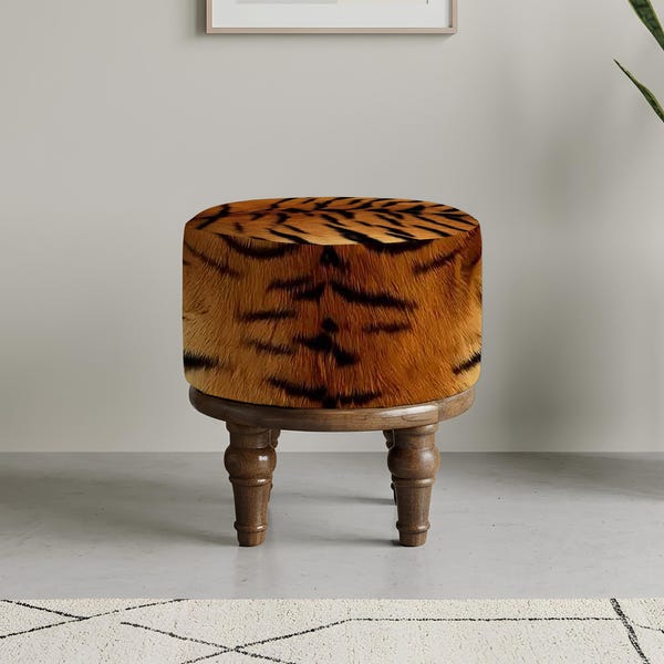 Indoor Bench Seating, Side Coffee Table, Boho Chic Ottoman, Textured Upholstery, Livingroom Furniture, Fireside Footstool