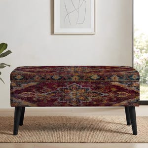 Storage Cabinet, Rectangular Pouf, Storage Solution, Chest of Drawers, Boho Ottoman Bench, Baroque Storage, Toy Box Gift