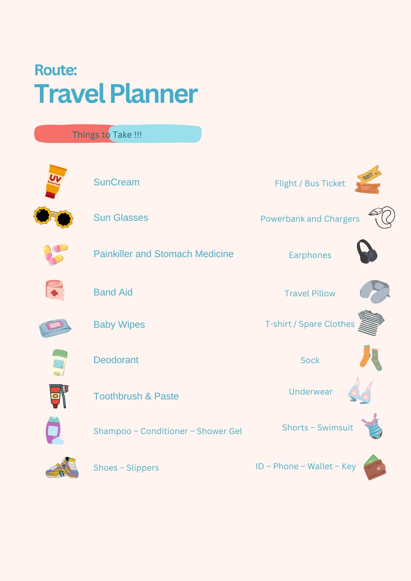 Travel Planner Printable,trip Organizer Template,bucket List ...