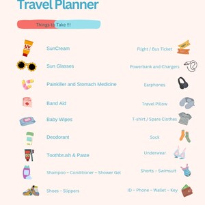 Travel Planner Printable,trip Organizer Template,bucket List ...