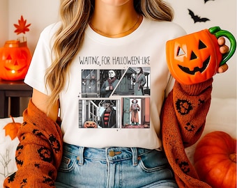T-shirt horrorfilm schurken: Halloween-kostuum, T-shirt enge filmfan