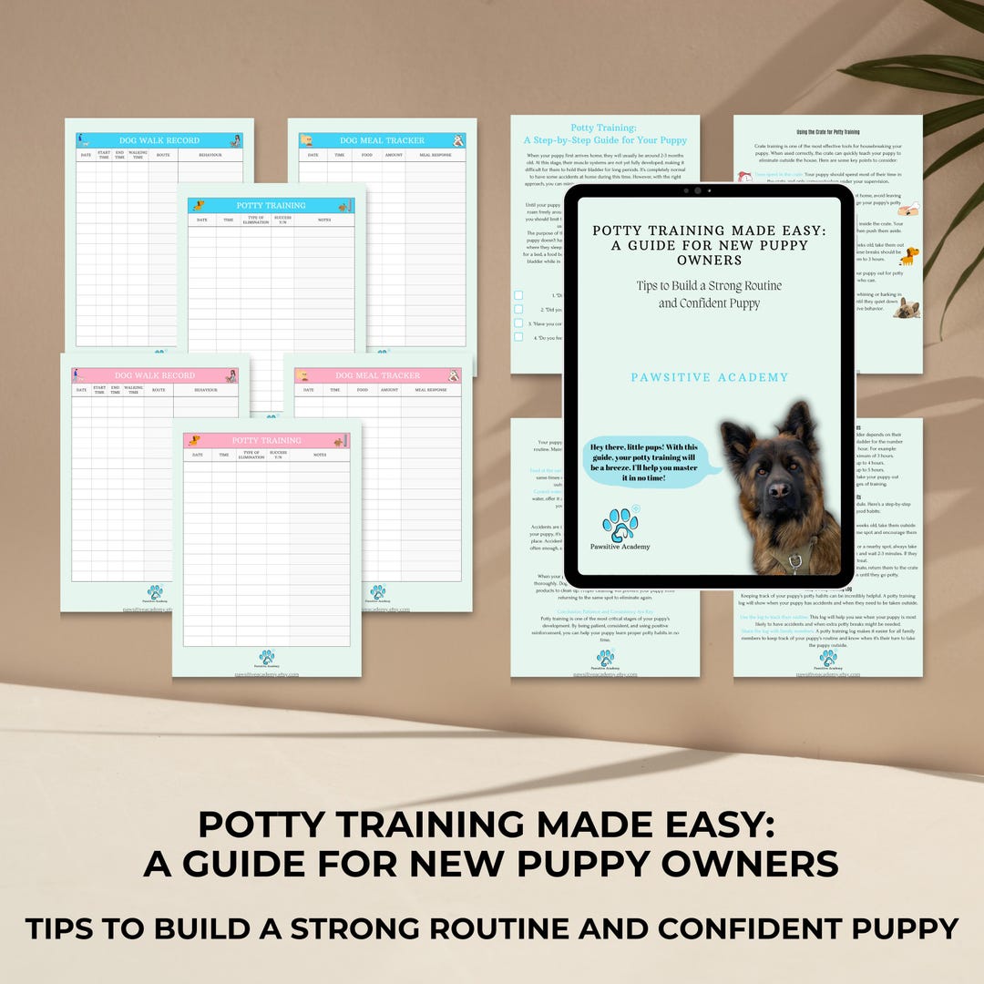 View of Puppy Potty Training Guide: Crate & House Training, Printable Trackers ...