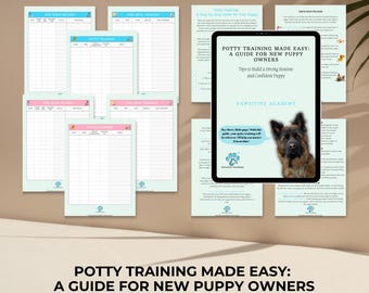 Puppy Potty Training Guide: Crate & House Training, Printable Trackers (Digital Download)