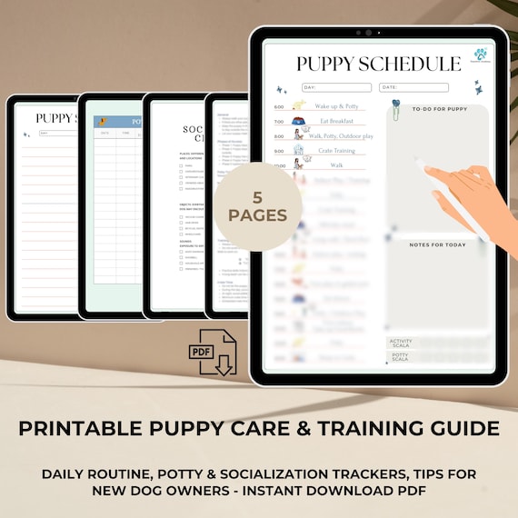 Printable Puppy Care Training Guide: Daily Routine & Socialization Tracker (PDF)
