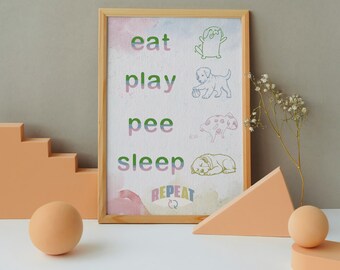 Funny Dog Art Print: Playful Pet Lover Gift (Digital Download)